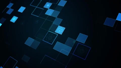 Abstract technology and science background with icons Stock Footage 293156301