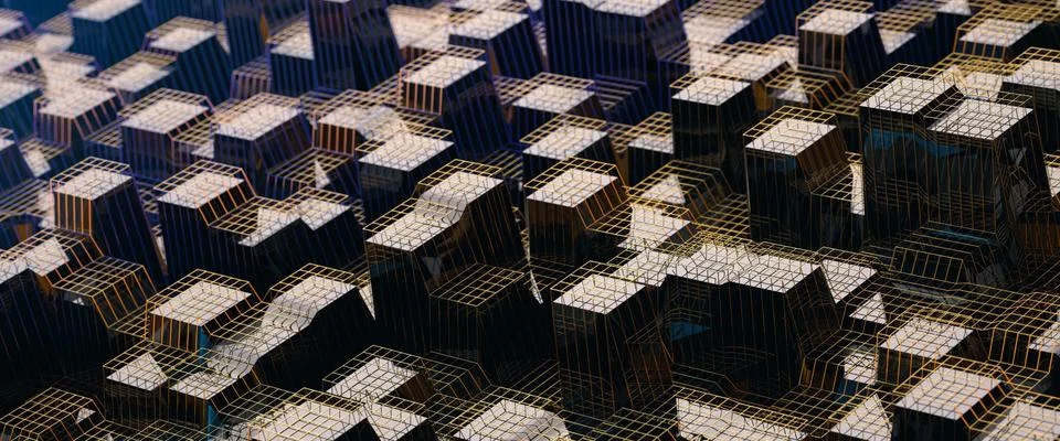 Abstract technology and science background. Information and data in computer Stock Illustration
