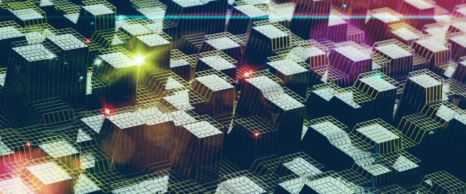Abstract technology and science background. Information and data in computer Illustrazione stock