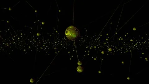 Abstract technology and science background futuristic network, plexus background Foto stock