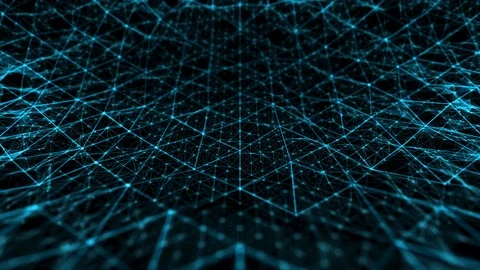 Abstract technology and science curved space with lines grid Stock Footage 104169171