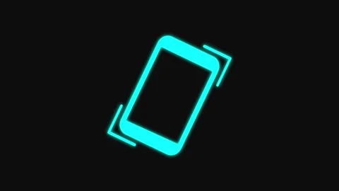 Abstract technology animation showing mobile phone being scanned with glowi.. Vidéo 333977999