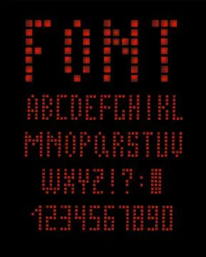 Abstract technology apocalypse font and alphabet. techno effect logo designs Stock Illustration