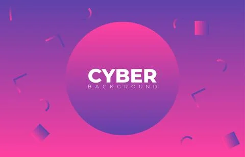 Abstract technology art vector background with sphere and neon gradient. Synt Stock Illustration