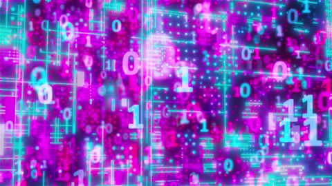 Abstract technology backdrop with binary code Stock Footage 316875278