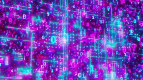 Abstract technology backdrop with binary code Illustrazione stock