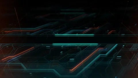 Abstract technology backgound with light lines Stock Footage 317405419