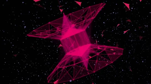 Abstract technology background. 3D grid. Video stock 96322161