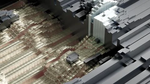 Abstract technology background. 3d illustration, 3d rendering Illustration