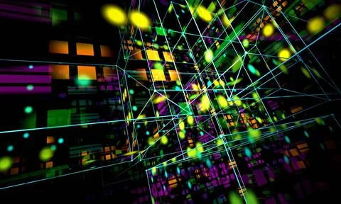 Abstract technology background Abstract technology background,Square shape... Foto stock