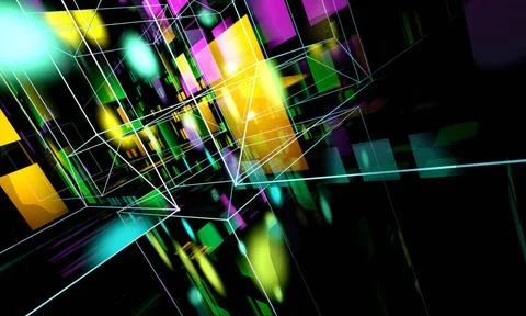 Abstract technology background Abstract technology background,Square shape... Foto stock