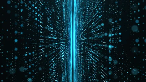 Abstract technology background and big data concept. Digital data flow 스톡 동영상 279857125