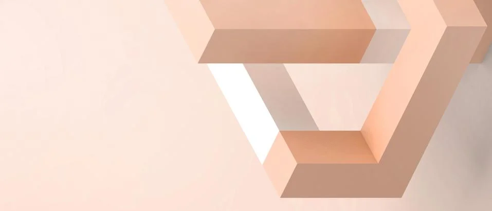 Abstract Technology background and Geometric Shapes concept on orange background Stock Illustration