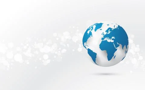 Abstract technology background and world Illustrazione stock