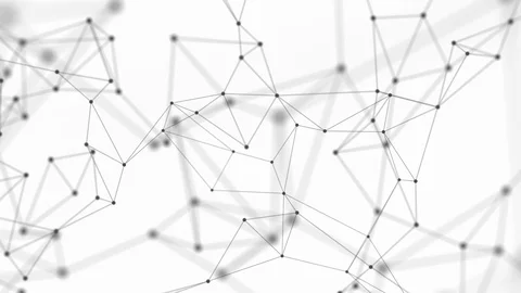Abstract technology background from animated lines and dots. Stock Footage 105084554