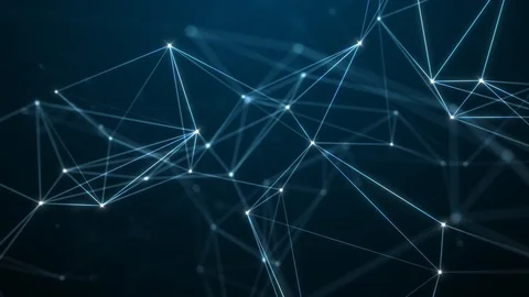 Abstract technology background from animated lines and dots. Space backdrop Stock Footage 110823752