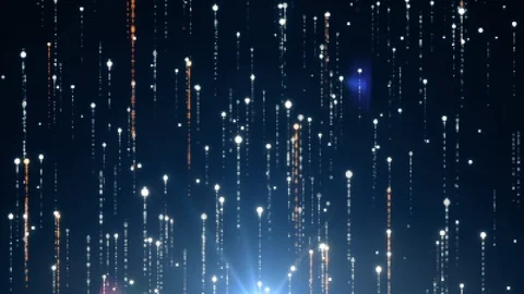 Abstract technology background with animation of fast flying flickering code Stock Footage 113013543