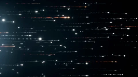 Abstract technology background with animation of fast flying flickering code Stock Footage 113014030