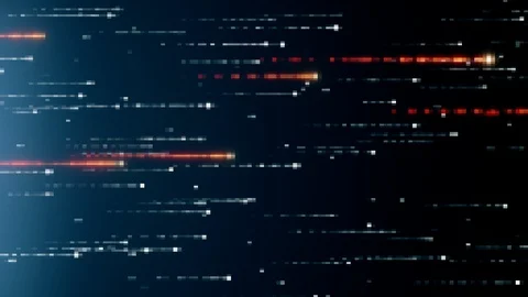 Abstract technology background with animation of fast flying flickering code Stock Footage 113014194