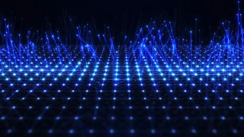 Abstract technology background. Animation of the movement of optical fibers. Stock Footage 261048462