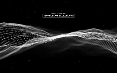 Abstract technology background. Background 3d grid.Cyber technology Ai tech wire Illustrazione stock