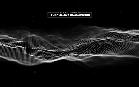 Abstract technology background. Background 3d grid.Cyber technology Ai tech wire 库存插图