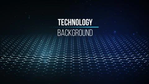 Abstract technology background. Background 3d grid.Cyber technology Ai tech wire Stock Illustration