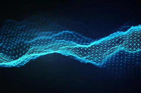 Abstract technology background. Background 3d grid.Cyber technology Ai tech wire イラスト素材