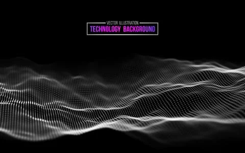 Abstract technology background. Background 3d grid.Cyber technology Ai tech wire Stockillustratie