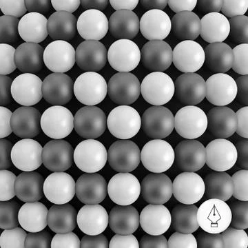 Abstract technology background with balls. Spheric pattern Illustrazione stock