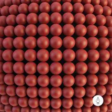 Abstract technology background with balls. Spheric pattern Stock Illustration