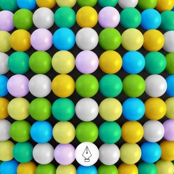 Abstract technology background with balls. Spheric pattern 스톡 일러스트