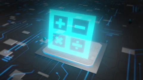 Abstract technology background. Big data. Coding or hacker concept. Calculati 스톡 일러스트