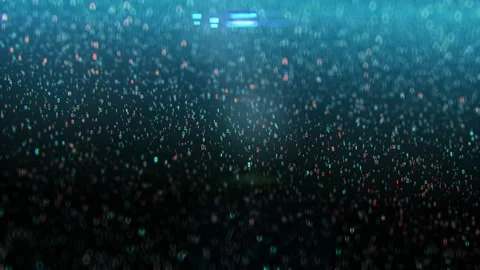 Abstract Technology Background. Binary code composition on a black background Stock Footage 147457920