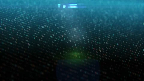 Abstract Technology Background. Binary code composition on a black background Stock Footage 148233989