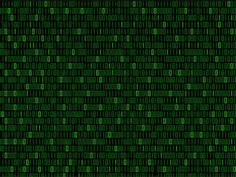 Abstract technology background with binary code, matrix backdrop Stock Illustration