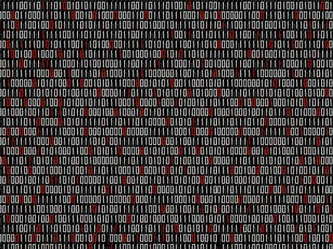 Abstract technology background with binary code, matrix backdrop Stock Illustration