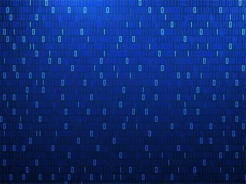 Abstract technology background with binary code, matrix backdrop Stock Illustration