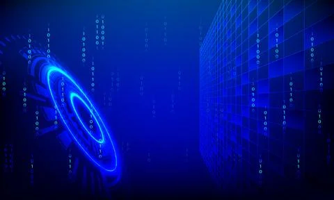 Abstract technology background with binary code. Vector illustration Stock Illustration