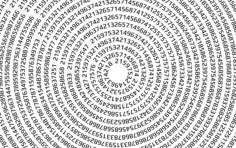 Abstract technology background with binary computer code. Digital Matrix. Vector Illustrazione stock