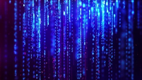 Abstract Technology Background. Binary data and streaming code. Video stock 133535102