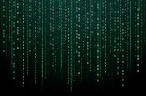 Abstract Technology Background. binary data and streaming binary Stock Illustration