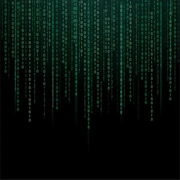 Abstract Technology Background. binary data and streaming binary Stock Illustration