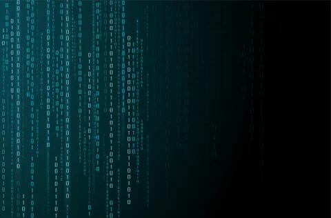 Abstract Technology Background. binary data and streaming binary Stock Illustration