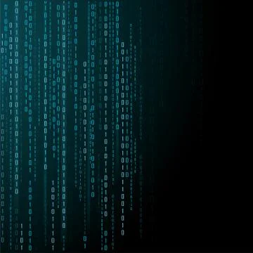Abstract Technology Background. binary data and streaming binary Stock Illustration