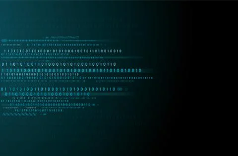 Abstract Technology Background. binary data and streaming binary Stock Illustration