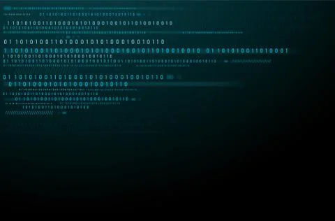 Abstract Technology Background. binary data and streaming binary code background Stock Illustration