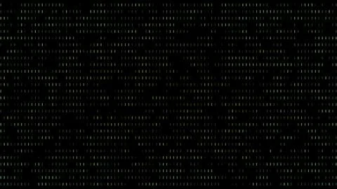 Abstract Technology Background. Binary data and streaming code. 3D rendering Illustrazione stock