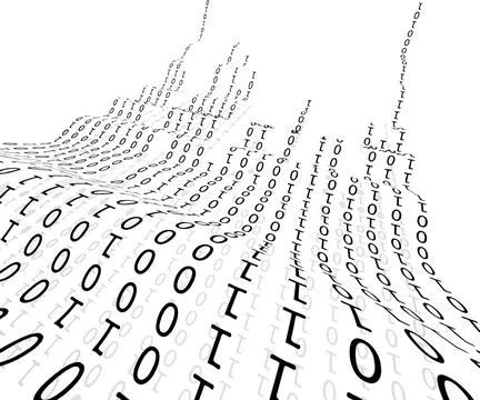 Abstract technology background with binary language over white background イラスト素材