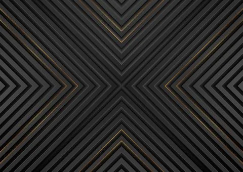 Abstract technology background with black golden arrows Stock Illustration